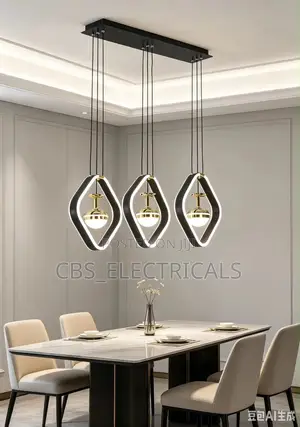 Modern Linear Diamond Geometric Chandelier