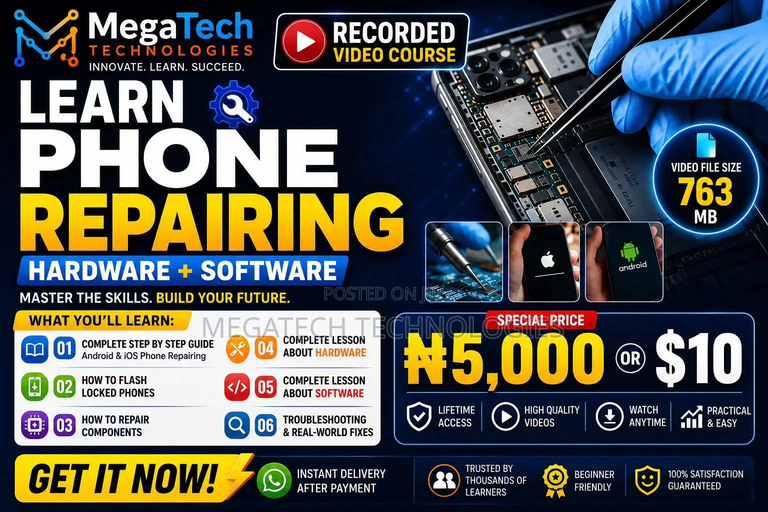 Phone Repair Training Course – Android iPhone Video Course