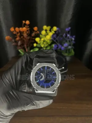 Casio G-Shock GA-2100 Wristwatch - Black, Silver Blue
