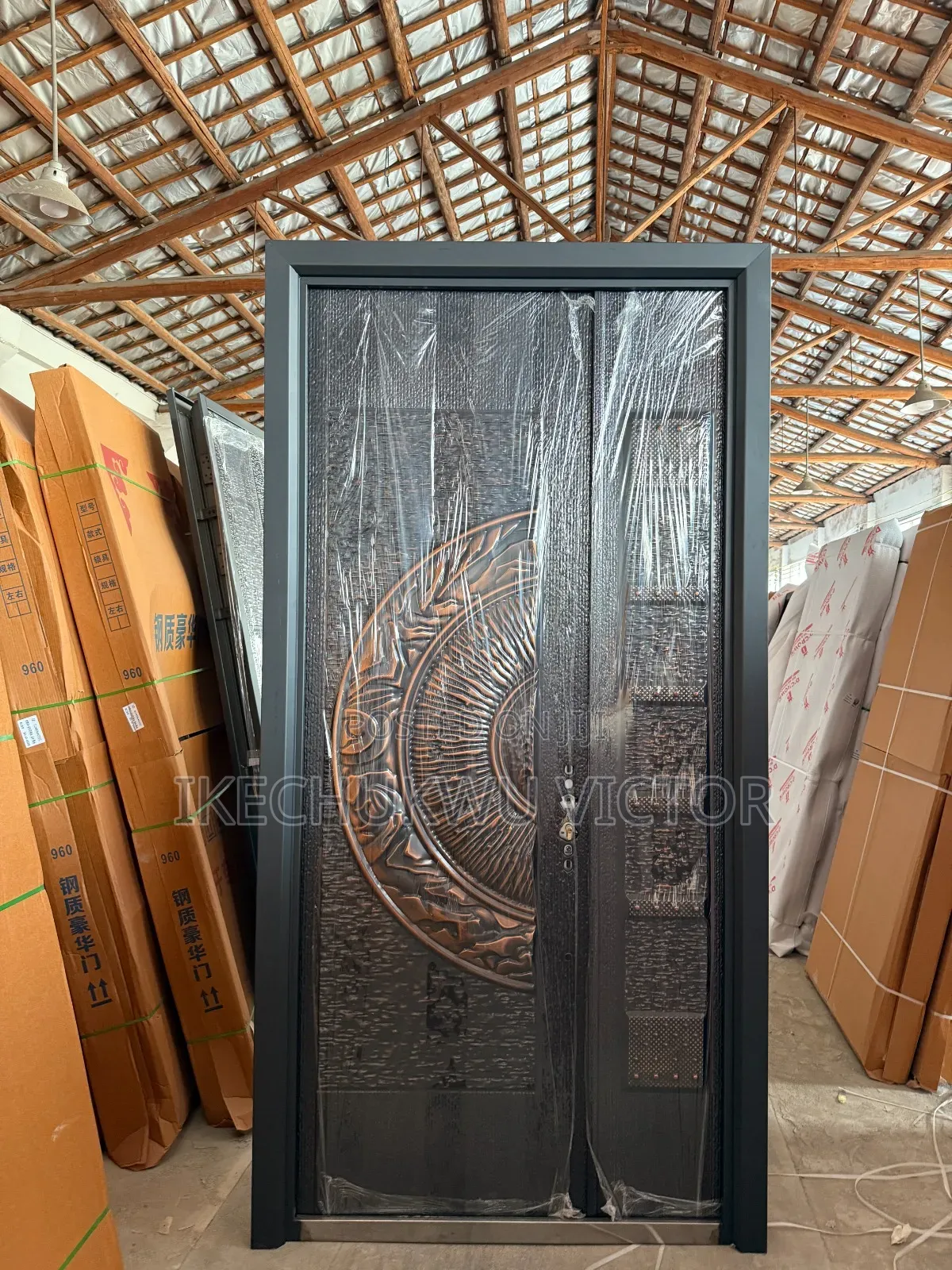 4ft Extra Height Bronze Eclipse Double Steel Door