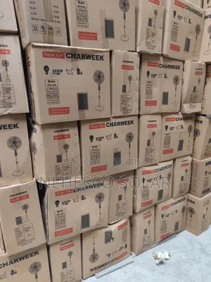 Charweek 16" Black Solar Fan – Cool Air, Zero Fuel Cost