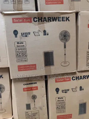 Enjoy Fresh Air Without NEPA Stress With Charweek Solar Standing Fan