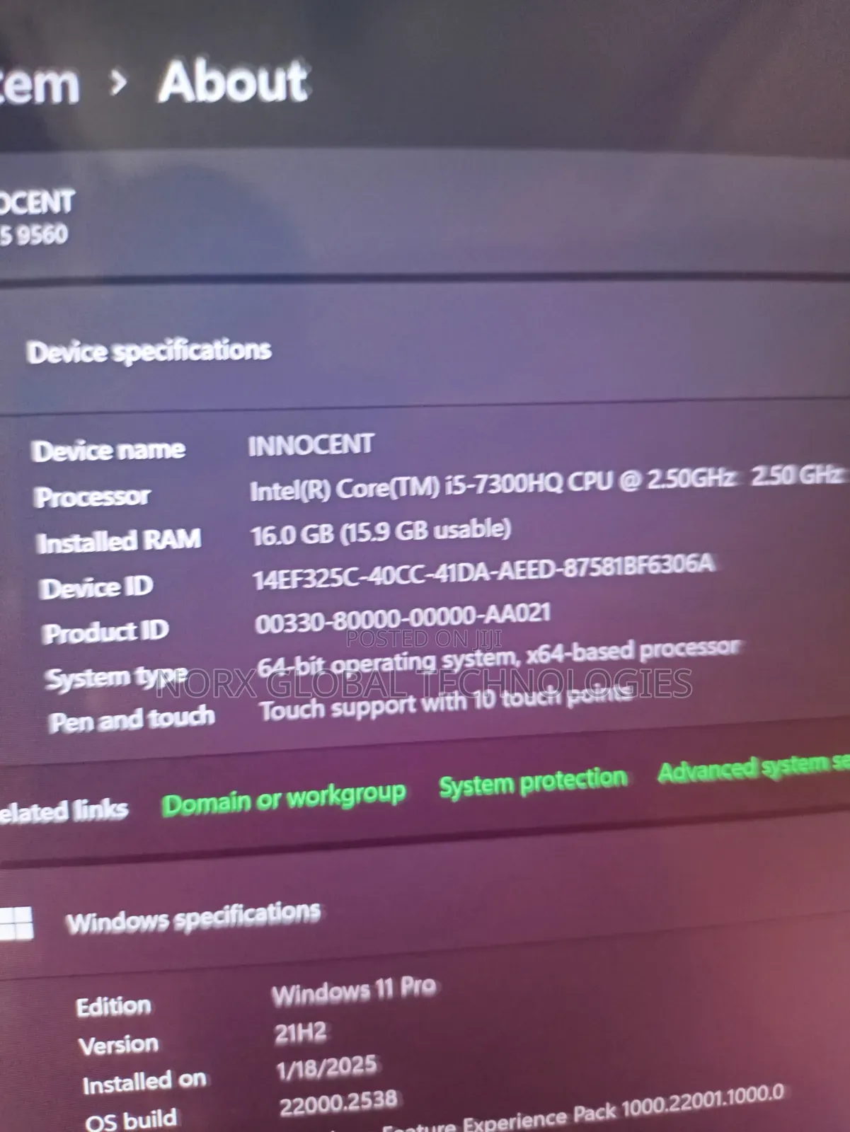 Laptop Dell XPS 15 (9560) 16GB Intel Core i5 SSD 512GB
