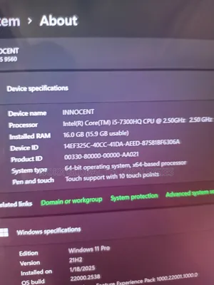 Laptop Dell XPS 15 (9560) 16GB Intel Core i5 SSD 512GB