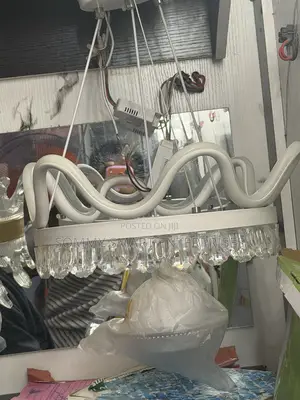 Wave LED Crystal Ring Chandelier