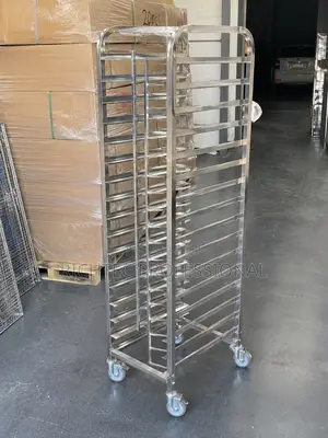 High Quality 15-Step Stainless Tray Trolley