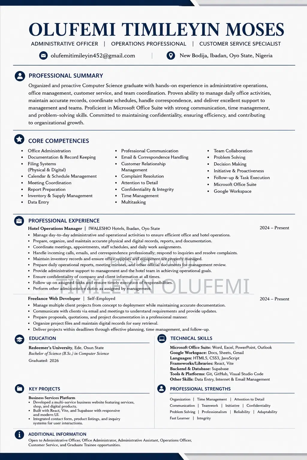 Administrative Officer