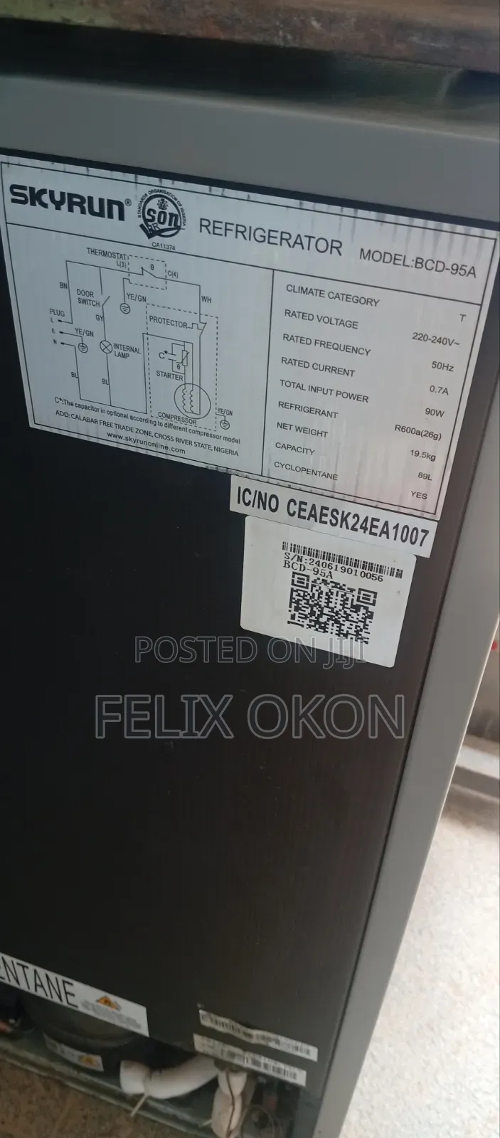 89L Sky Run Super Chilling Fridge