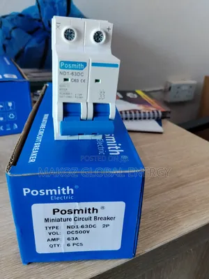 Posmith 63A DC Circuit Breaker Double Pole