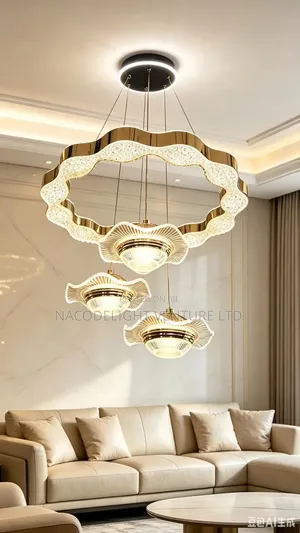 Modern Luxury Wave-Ring LED Chandelier