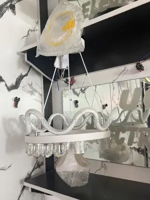 Wave LED Crystal Chandelier (White)