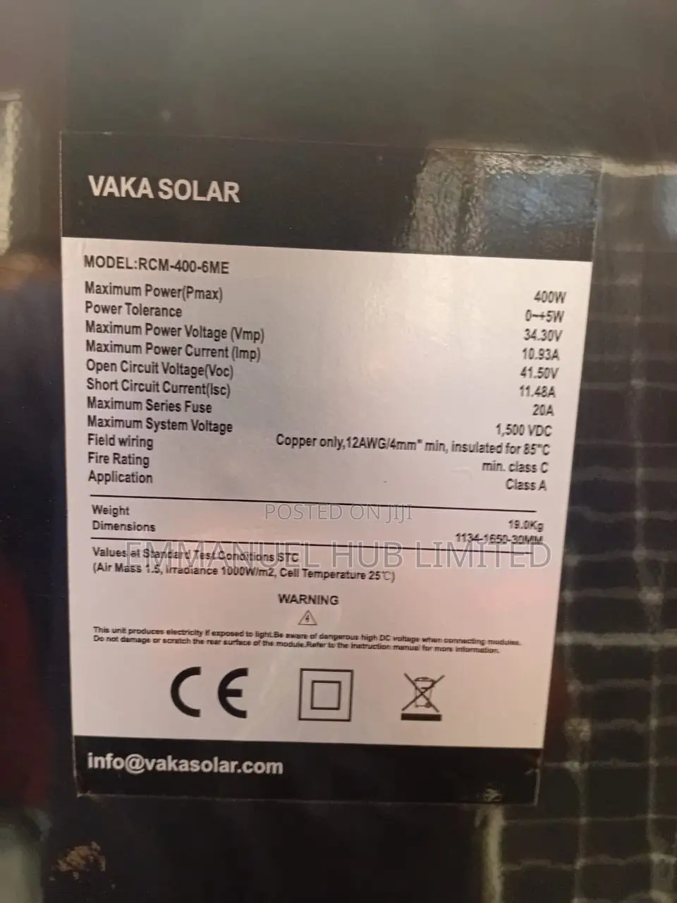 585W Bificial Solar Panel