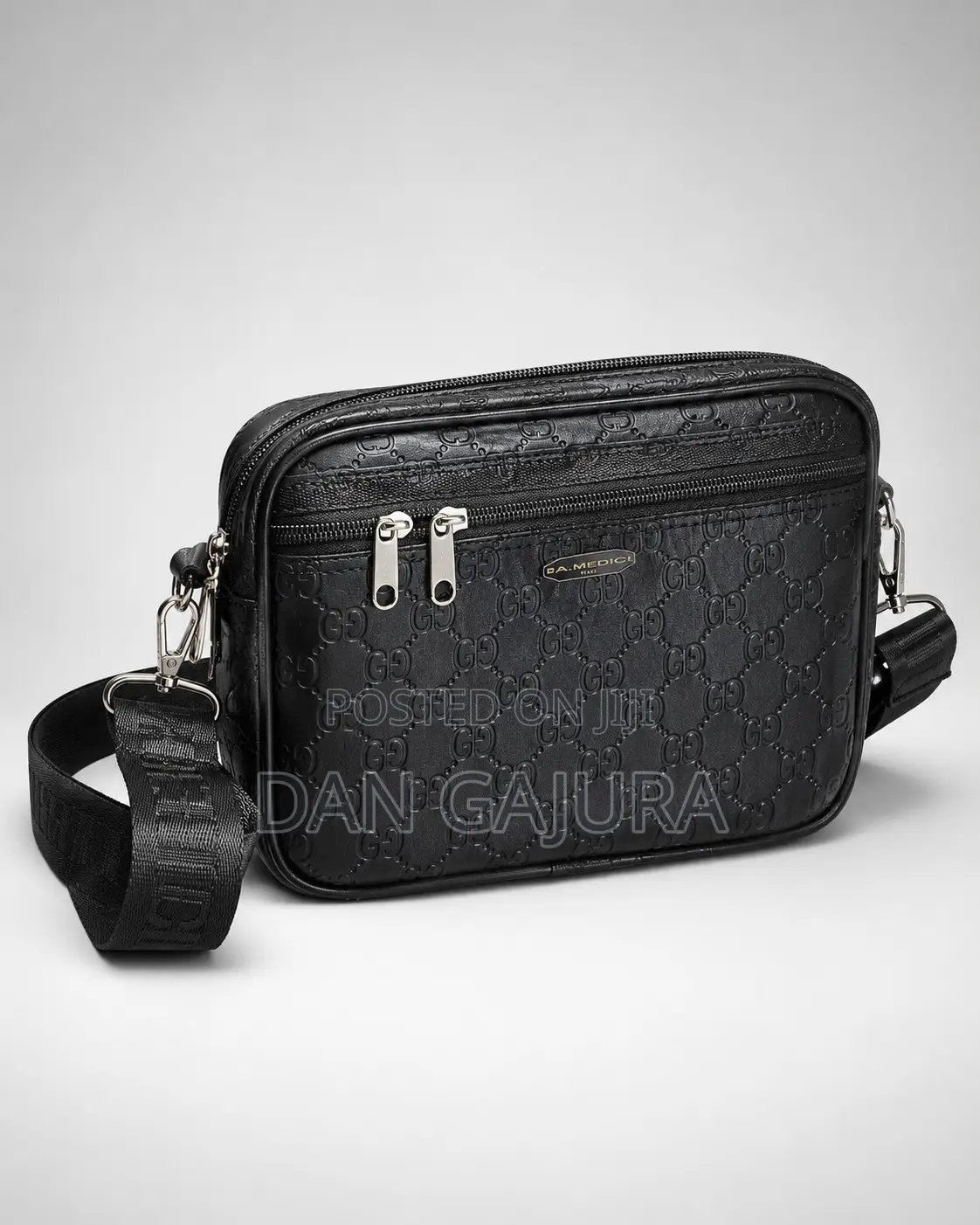 Classic Leather and Strap Side Bag