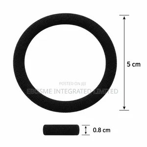 12PCS Soft Nylon Hair Elastic Bands – Black Brown