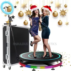360 Photo Booth With Software APP, Slow Motion Camera for 1-7 People