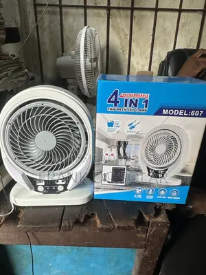4 in 1 Rechargeable Fan With Led Lamp