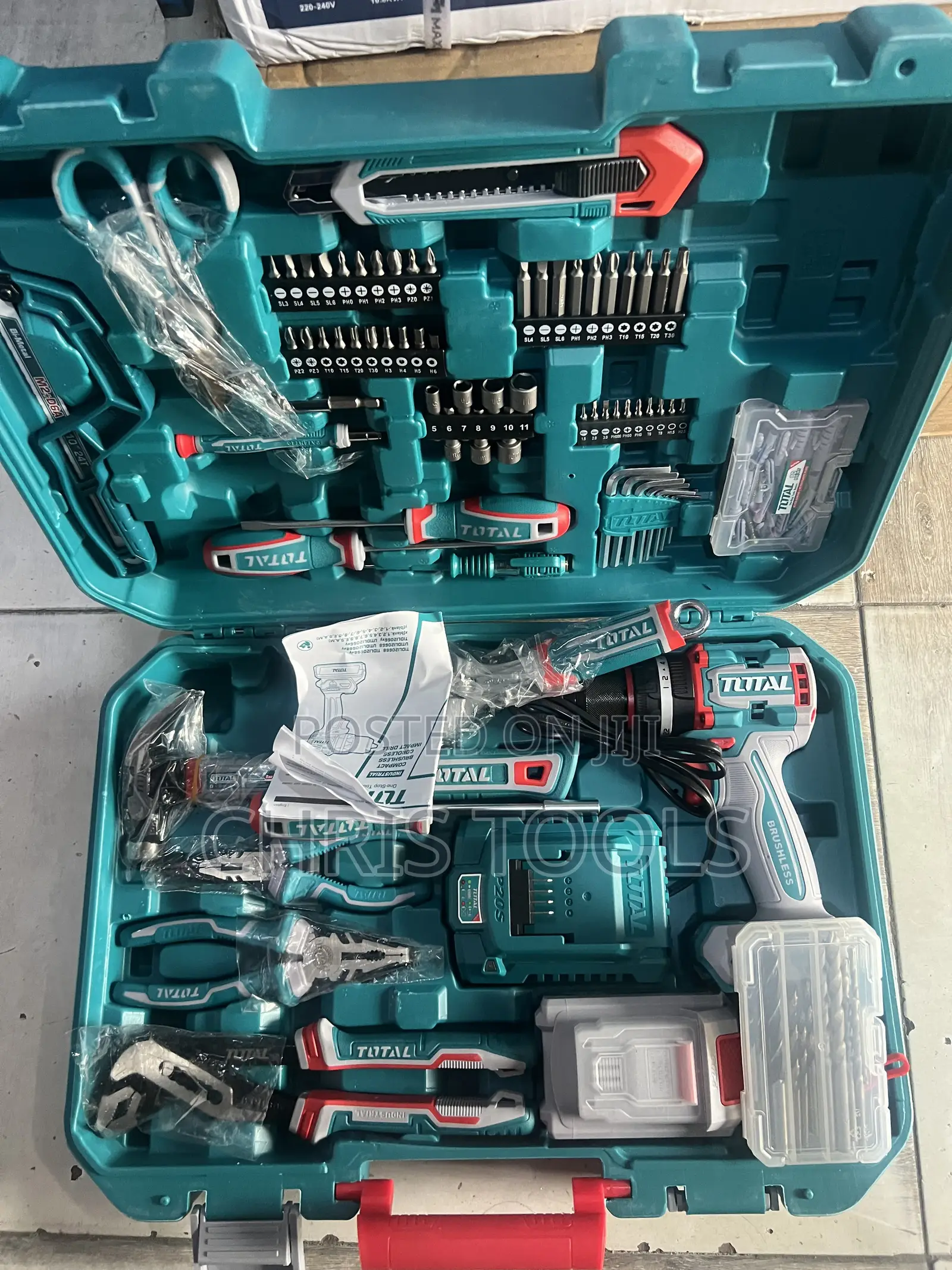 TOTAL 165 PCS Cordless Tools Set