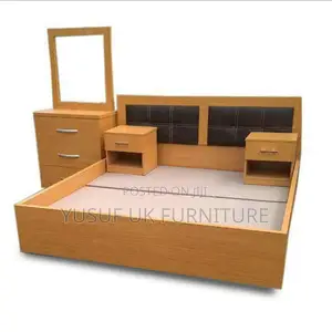 6/6 Wooden Bed With Dresser