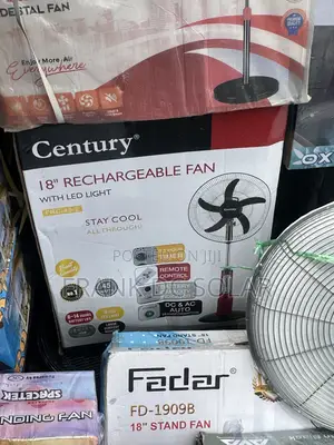 18” Century Rechargeable Fan With Led Light