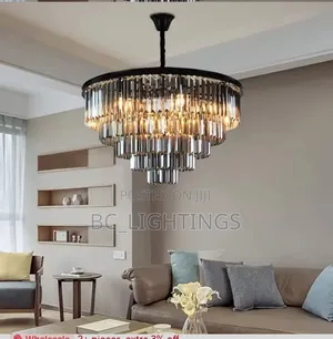 Nordic Chandeliers Crystal Smoky Gray Crystal Light