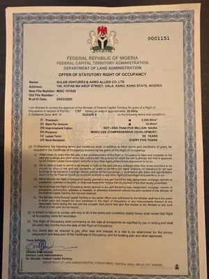 20 Hectares Plot of Land in Guzape 2 FCT Abuja