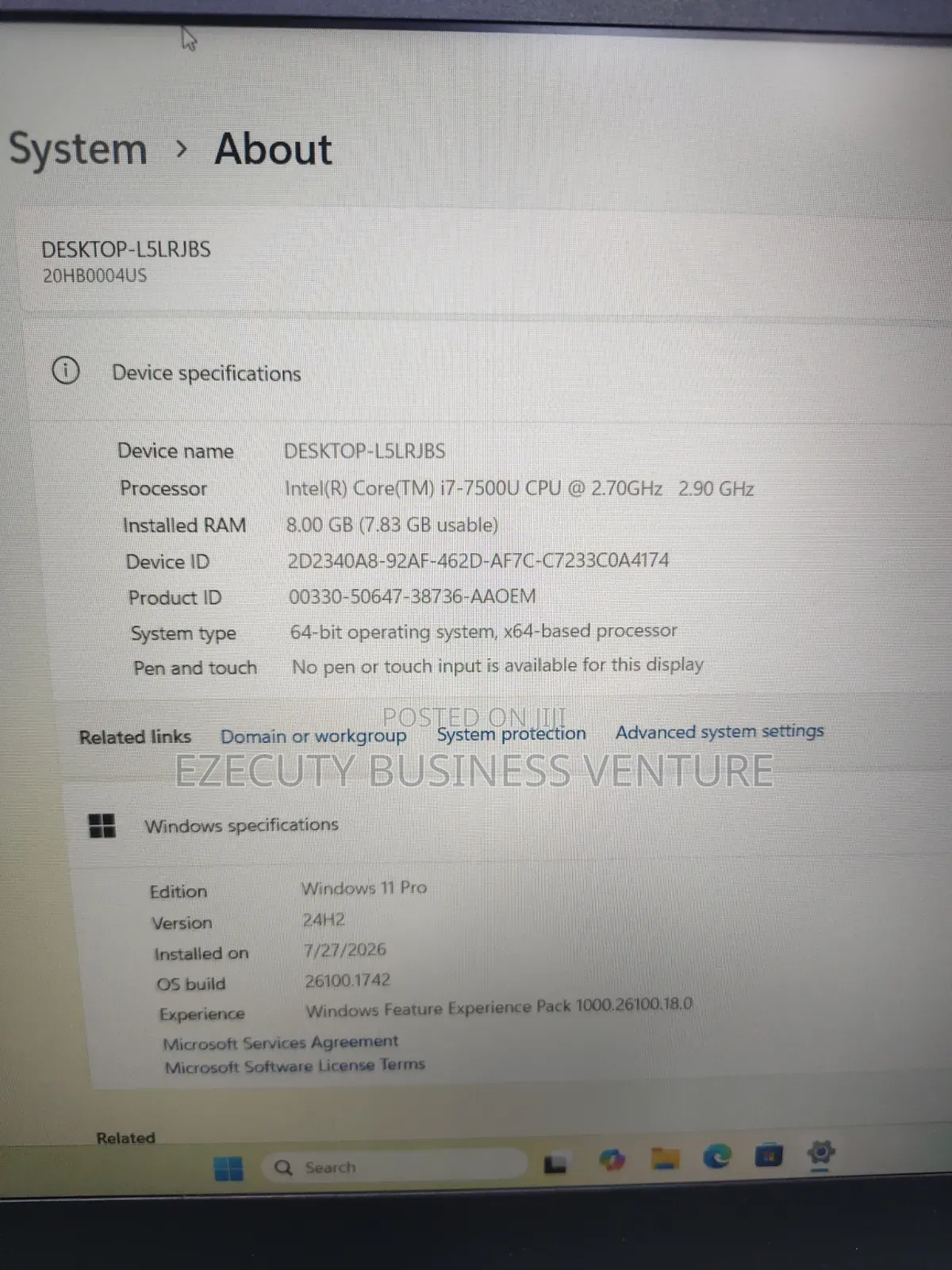 Laptop Lenovo ThinkPad P51s 8GB Intel Core i7 SSD 256GB