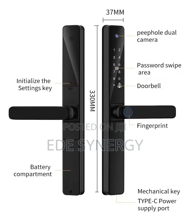 Tuya Smart Outdoor Smartlock With Camera Video Intercom Fingerprint