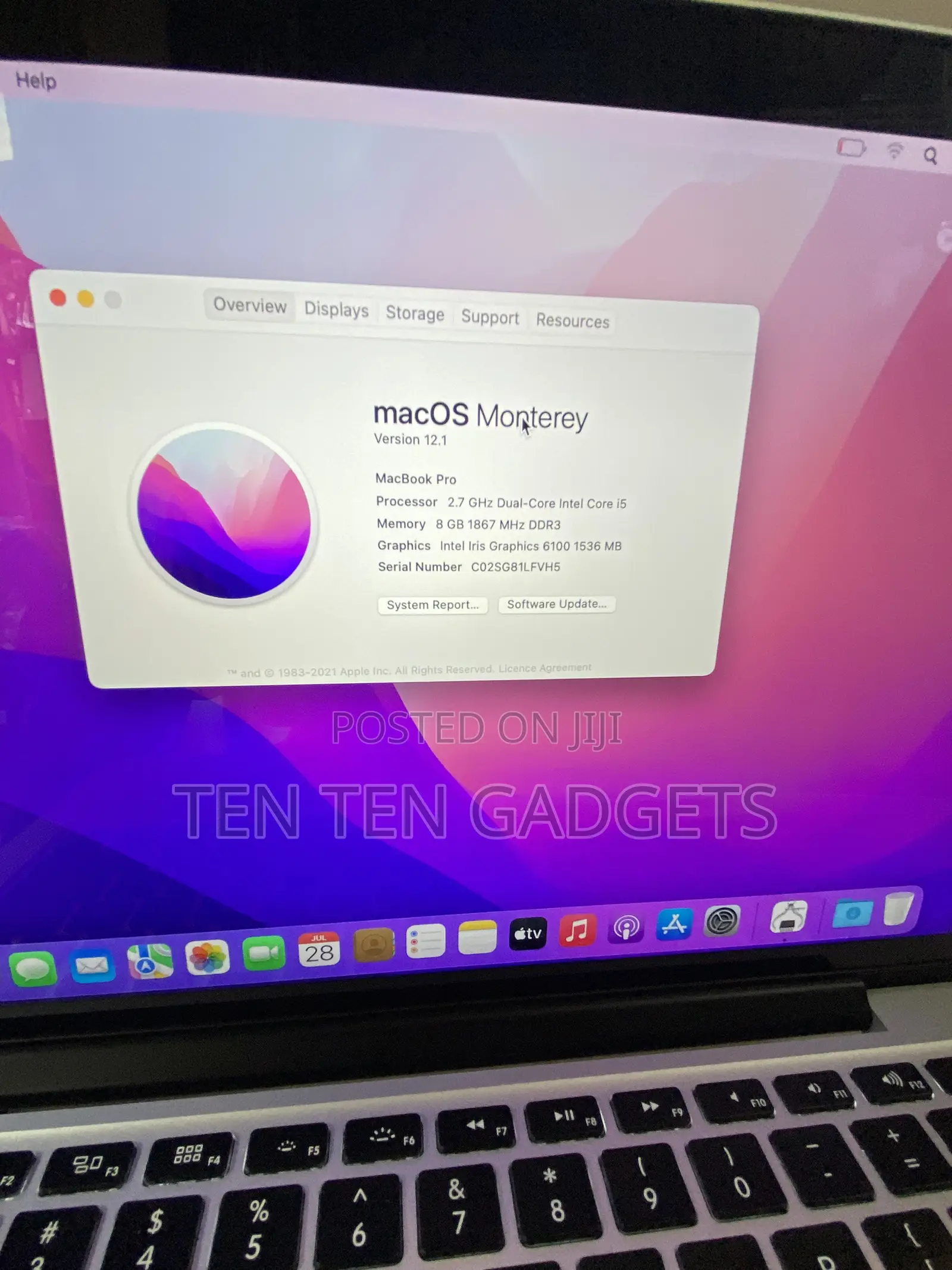Laptop Apple MacBook Pro 2015 8GB Intel Core i5 SSD 256GB