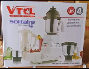 VTCL Solitaire 4jar Mixer, Blender Grinder, 1200watts