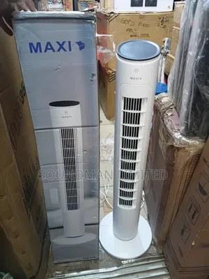 Maxi 40" Oscillating White Tower Fan With Remote Control