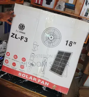 Rechargeable Solar Fan 18 Inches and Remote and Solar Panel