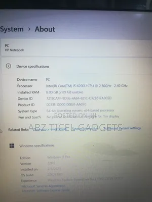 Laptop HP 15 8GB Intel Core i5 SSD 128GB