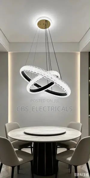 Luxury Interlocking Crystal Ring Pendant Chandelier