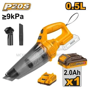 INGCO Cordless Vacuum Cleaner 20V, 0.5L With a 2.0Ah Battery
