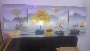 New Style Crystal Porcelain Three Panel Wall Frame