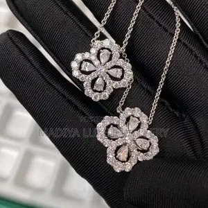 Rhinestone Clover Necklace