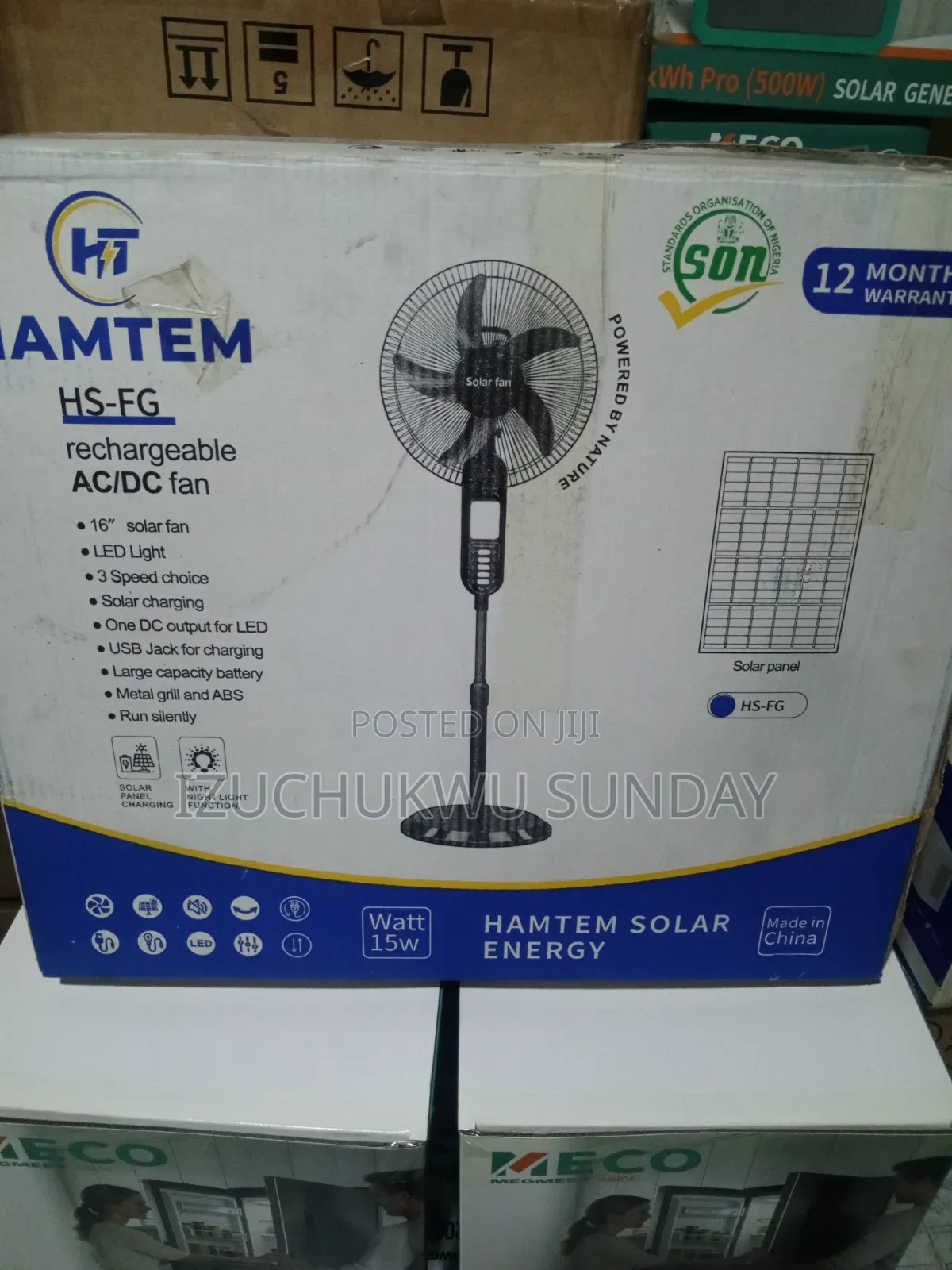 16inche Solar Fan