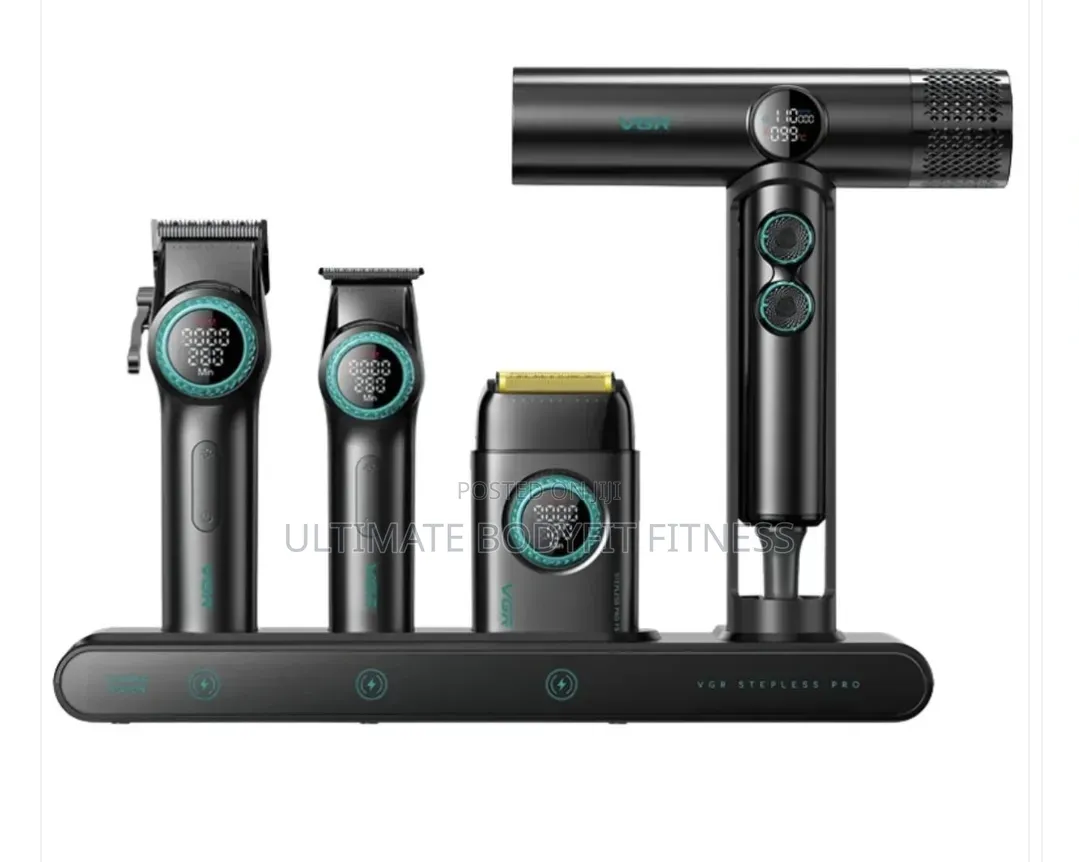 Brand New VGR Professional Stepless Pro Barber Combo 4 in 1