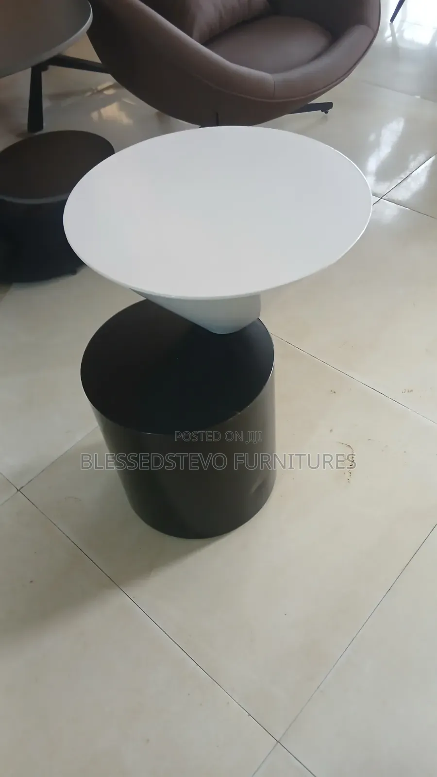 Simple and Nice Side Stool Black and White