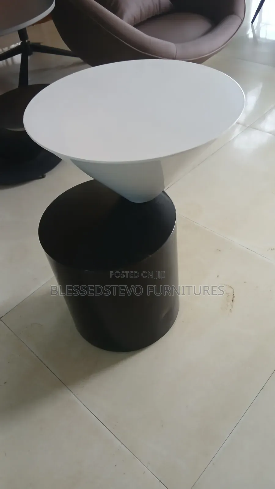 Simple and Nice Side Stool Black and White