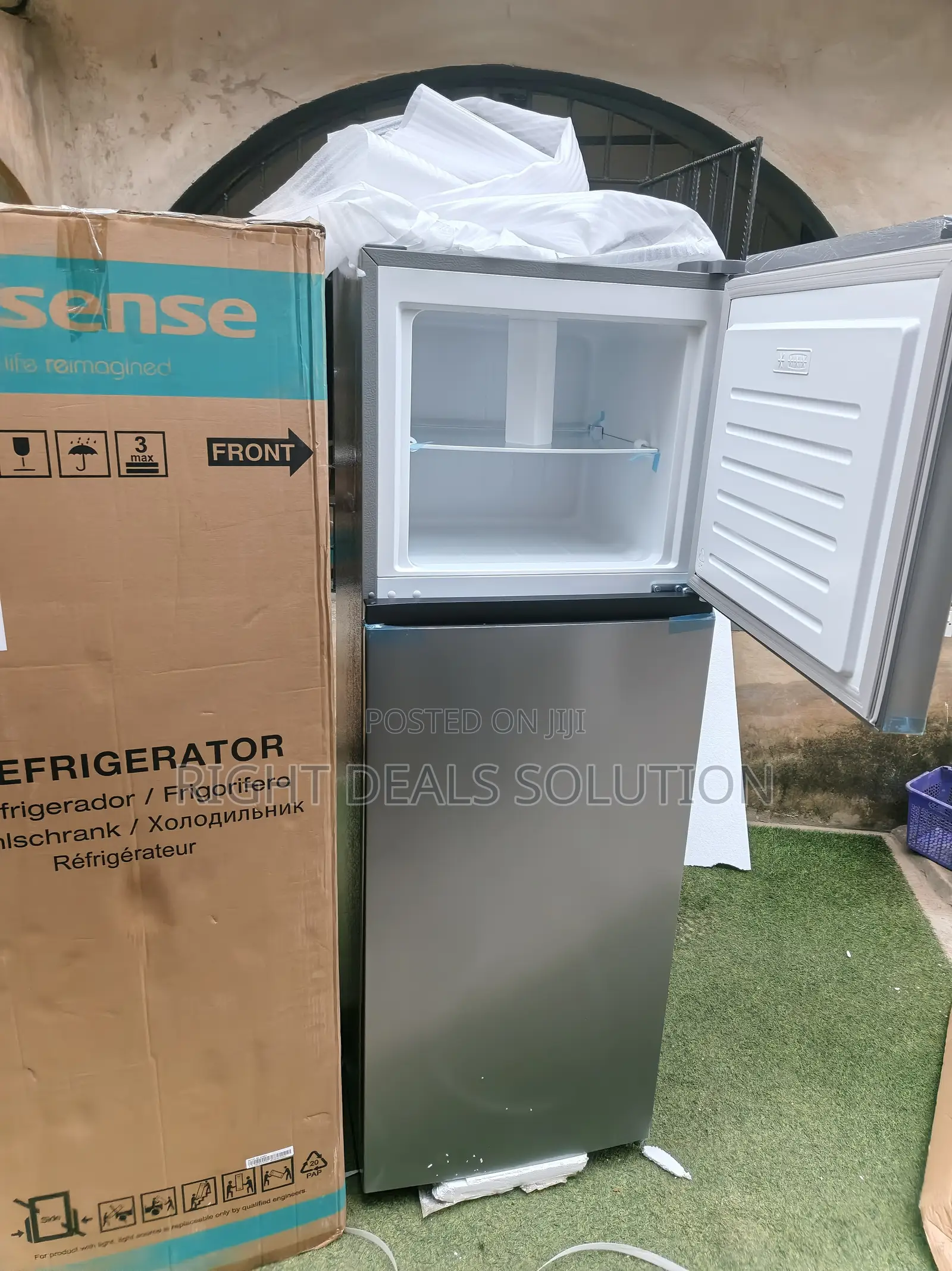 Hisense Silver Double Door Fridge