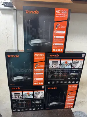Tenda Ac10 Ac1200 Dual-Band Gigabit Wireless Router.