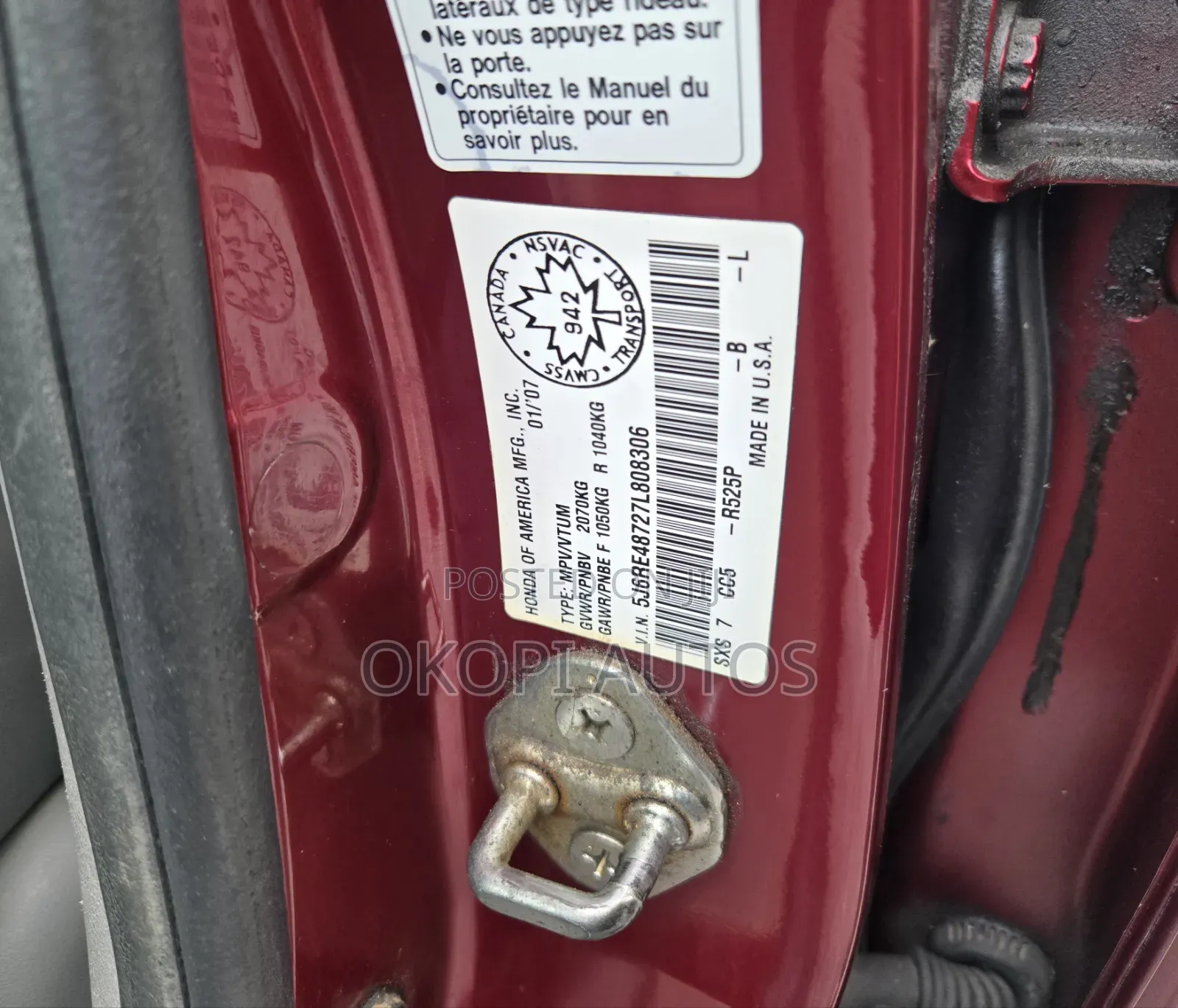 Honda CR-V 2008 Red