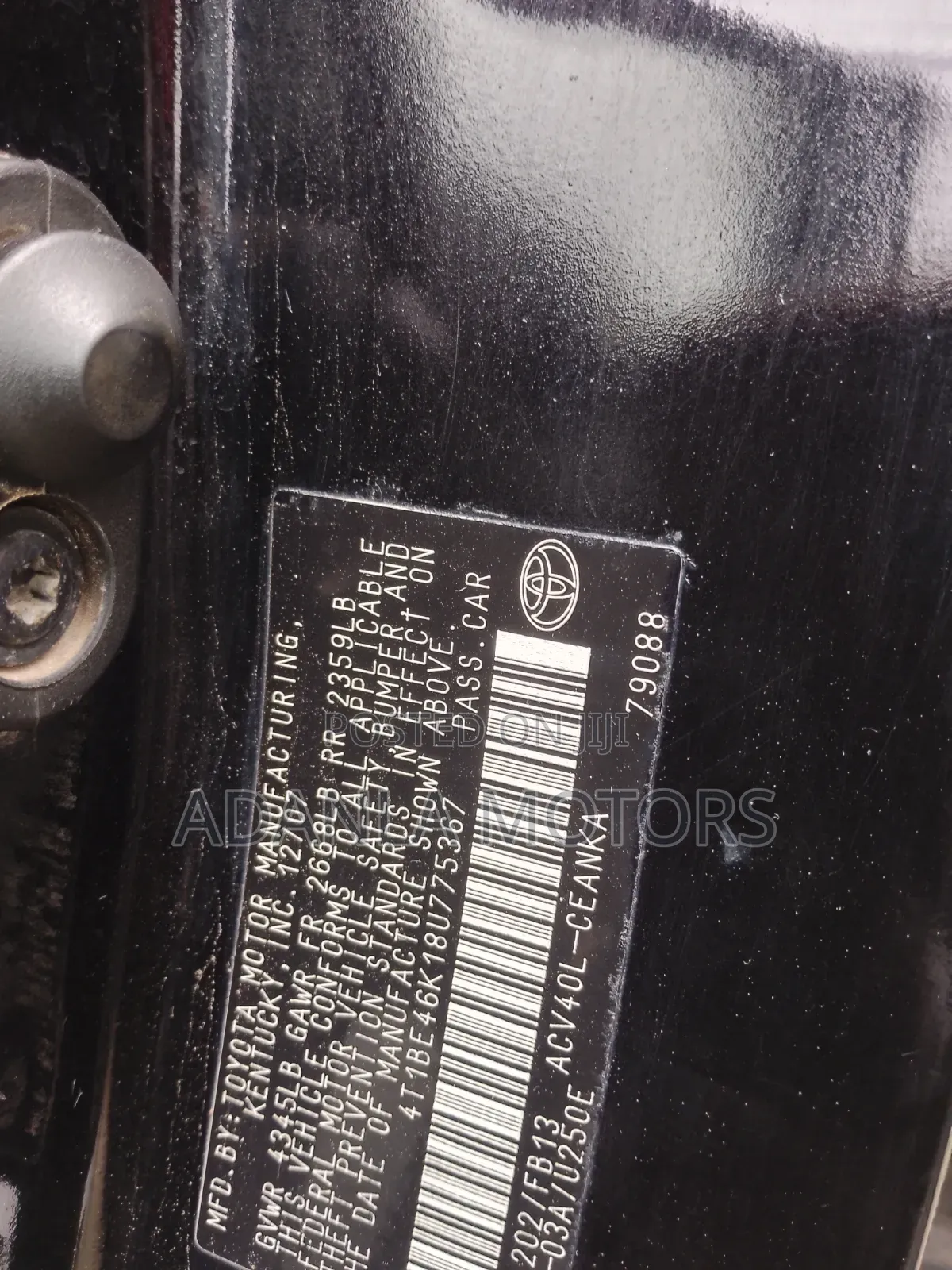 Toyota Camry 2008 Black