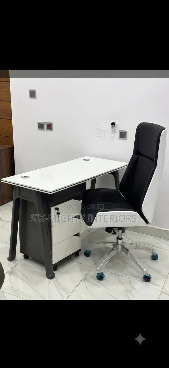 Office Table White and Gray 1.2meter