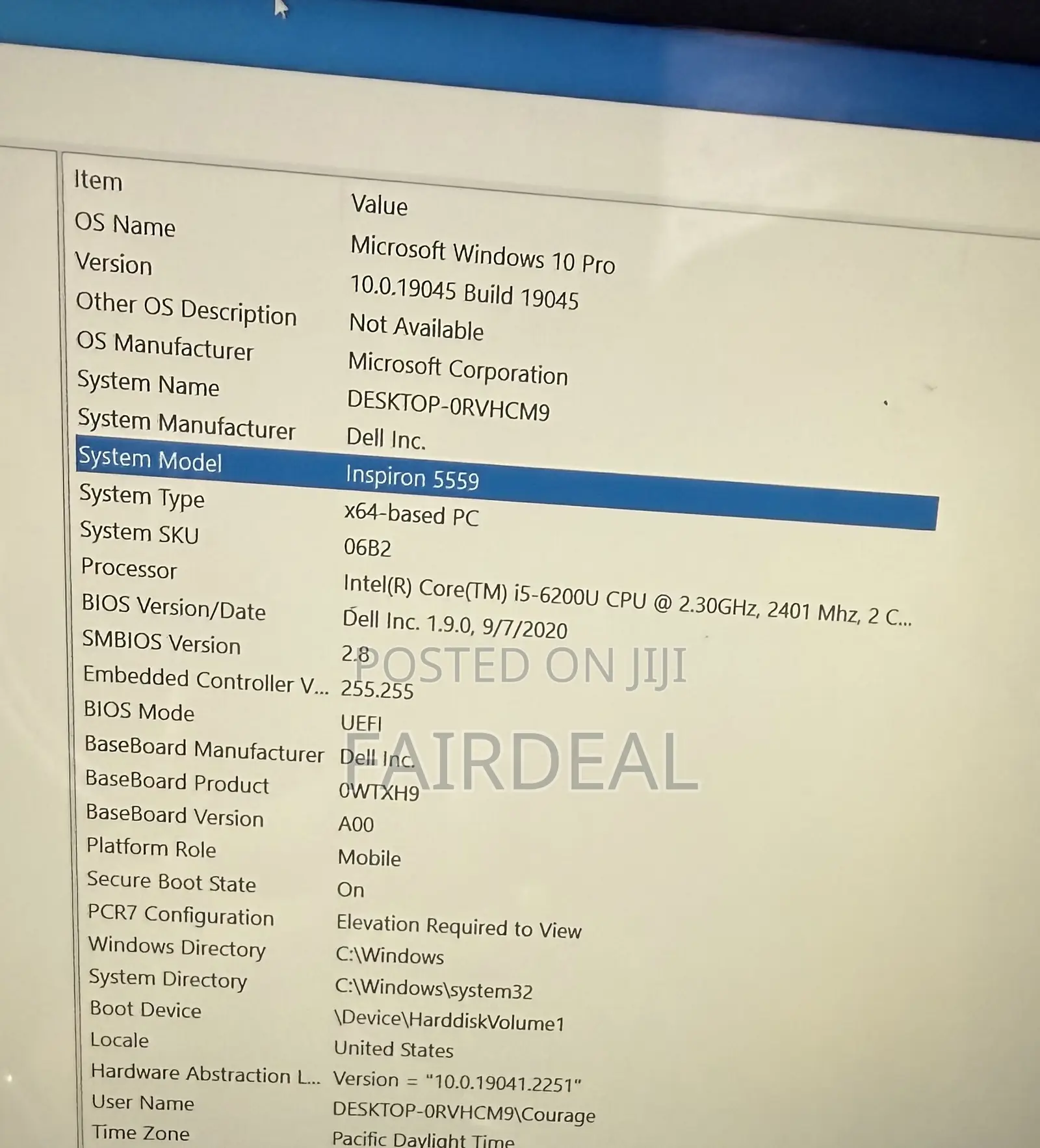 Laptop Dell Inspiron 5559 8GB Intel Core i5 SSD 256GB