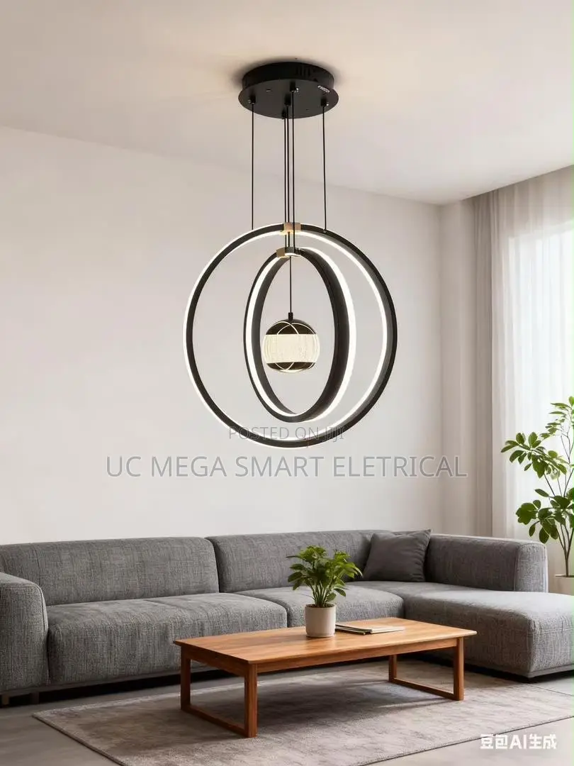 Postmodern Minimalist Circle LED Pendant Light Kitchen Living