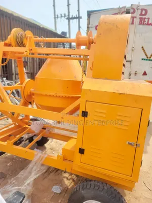 Heavy-Duty Concrete Mixer With Crane Lifter
