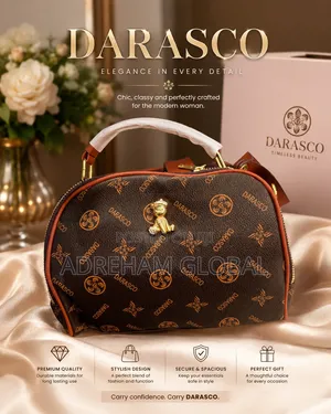 Cute Teddy Bear Logo Leather Bag