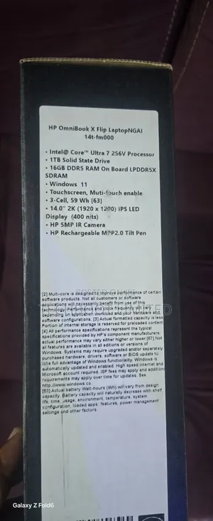 New Laptop HP OmniBook X Flip 14" 16GB Intel Core Ultra 7 SSD 1T